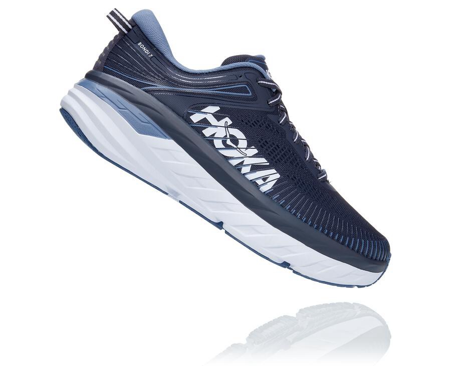 Hoka One One Hardloopschoenen Heren - Bondi 7 - Donkerblauw - ZA8279651